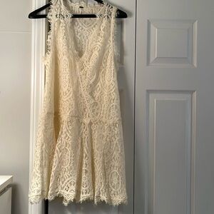 Free People Cream Lace Dress